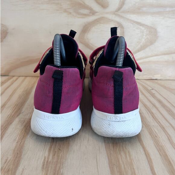 Prada - Neoprene Floral - Sneakers - Purple - Women's - 9 - 3E6322 - Picture 6 of 9